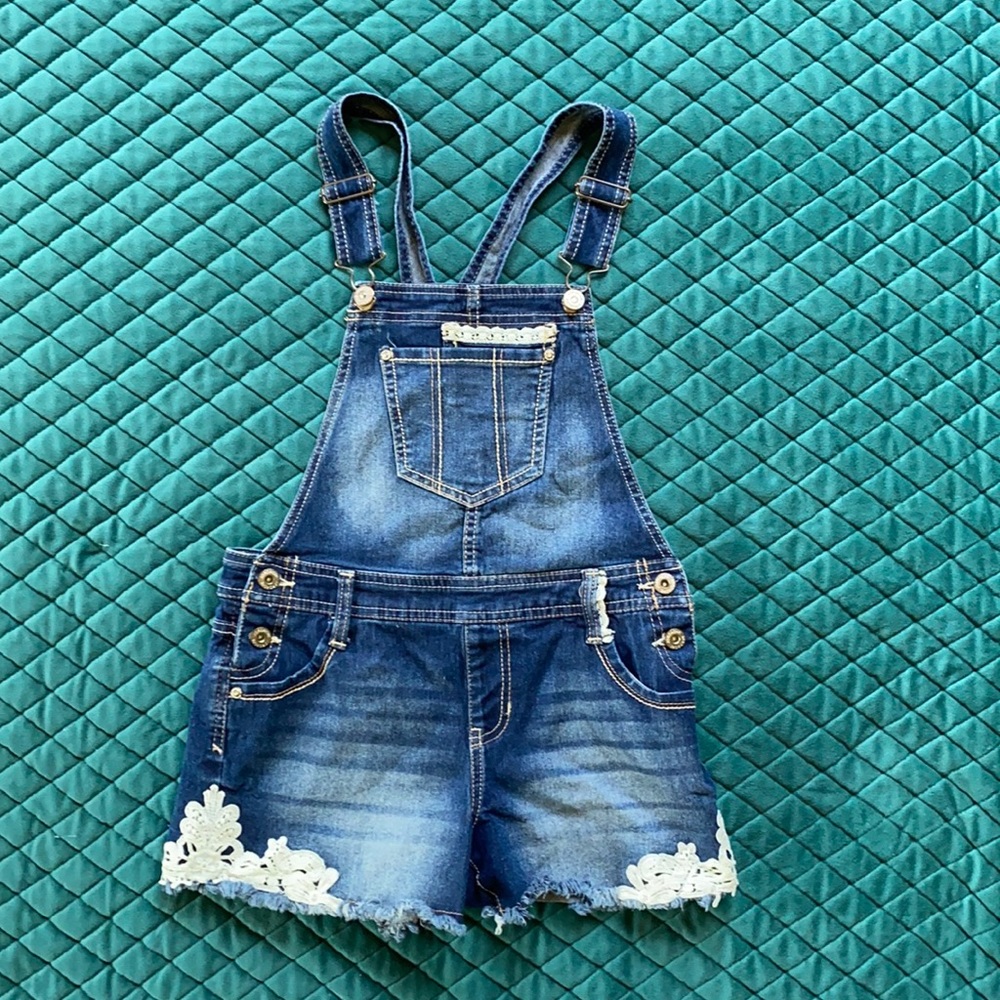 Girls Denim Overalls - Shorts